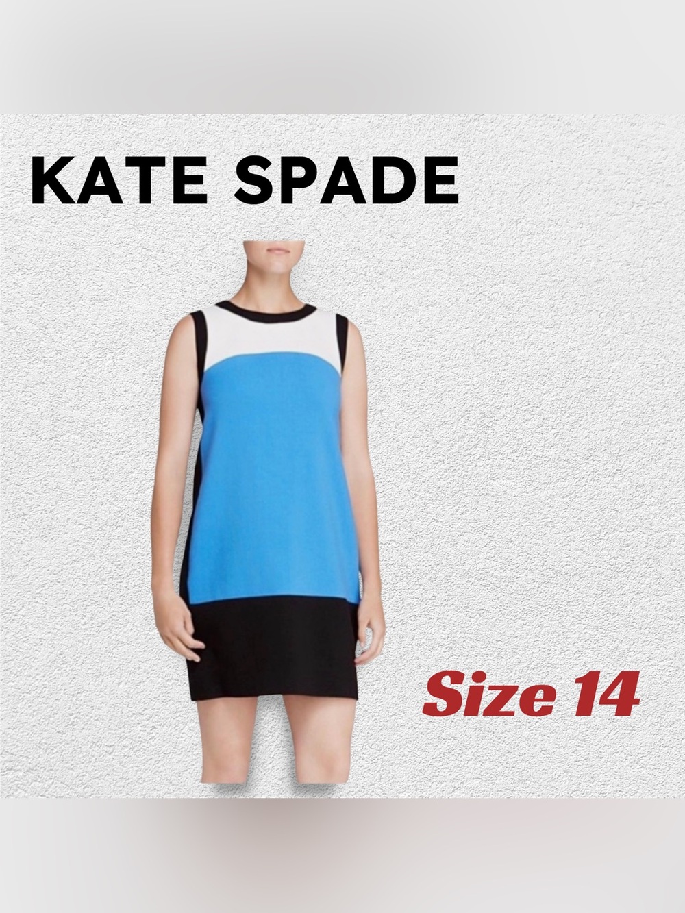 🇺🇸👍VGUC KATE SPADE | 14 | Mod-inspired blue colorblock maysie mini shift dress